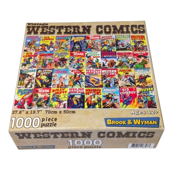 Brook & Wyman Western Comics 1000 Piece Puzzle - Picture 1 of 4
